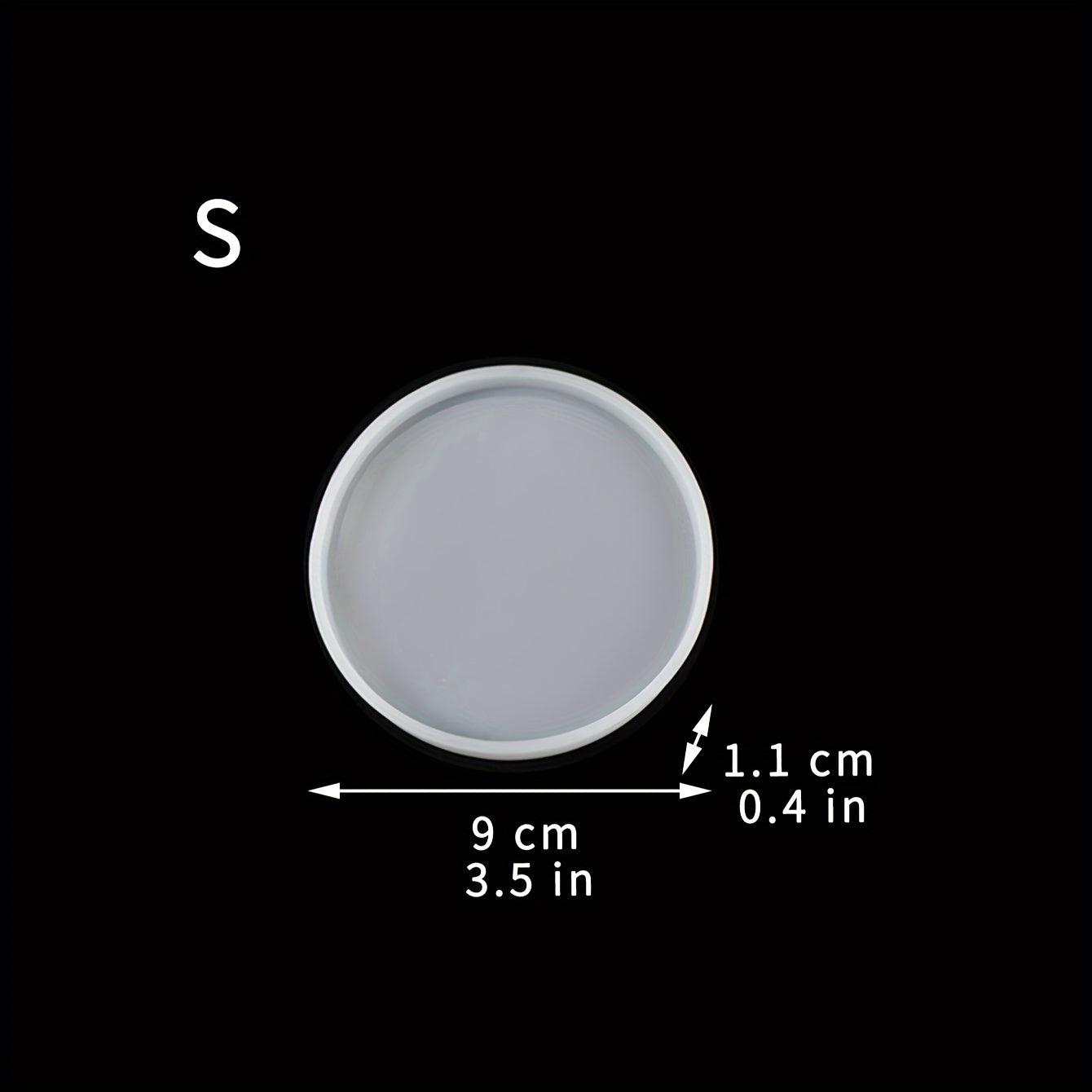 Round Silicone Mold for Epoxy Resin Coasters and Trays Marbled Blue Purple White