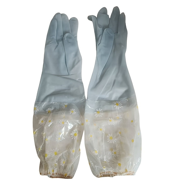 Long-Sleeve Waterproof Kitchen Gloves Durable Latex Cleaning Gloves