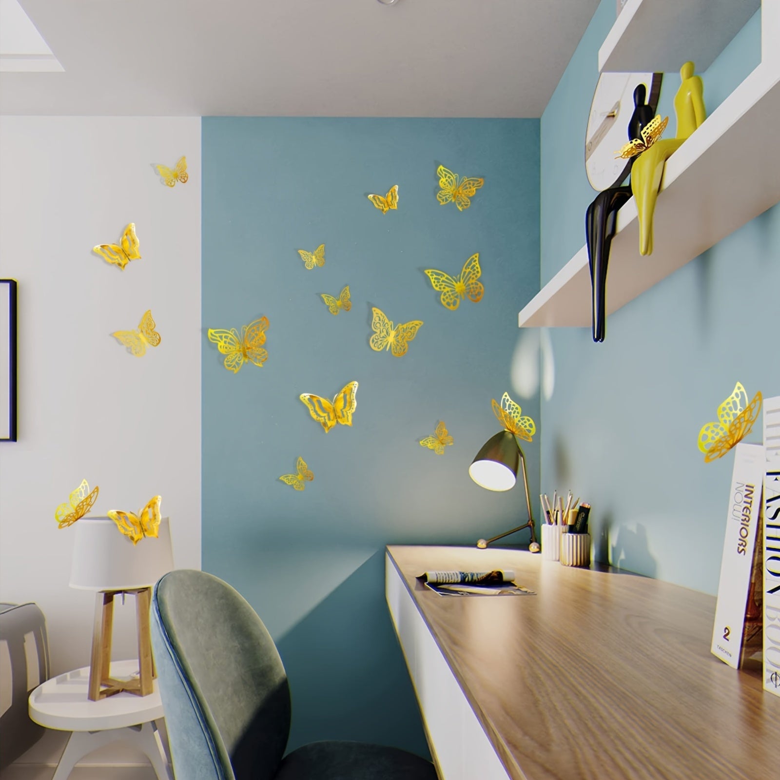 48 3D Butterfly Wall Stickers for Home Decor and Party Decorations
