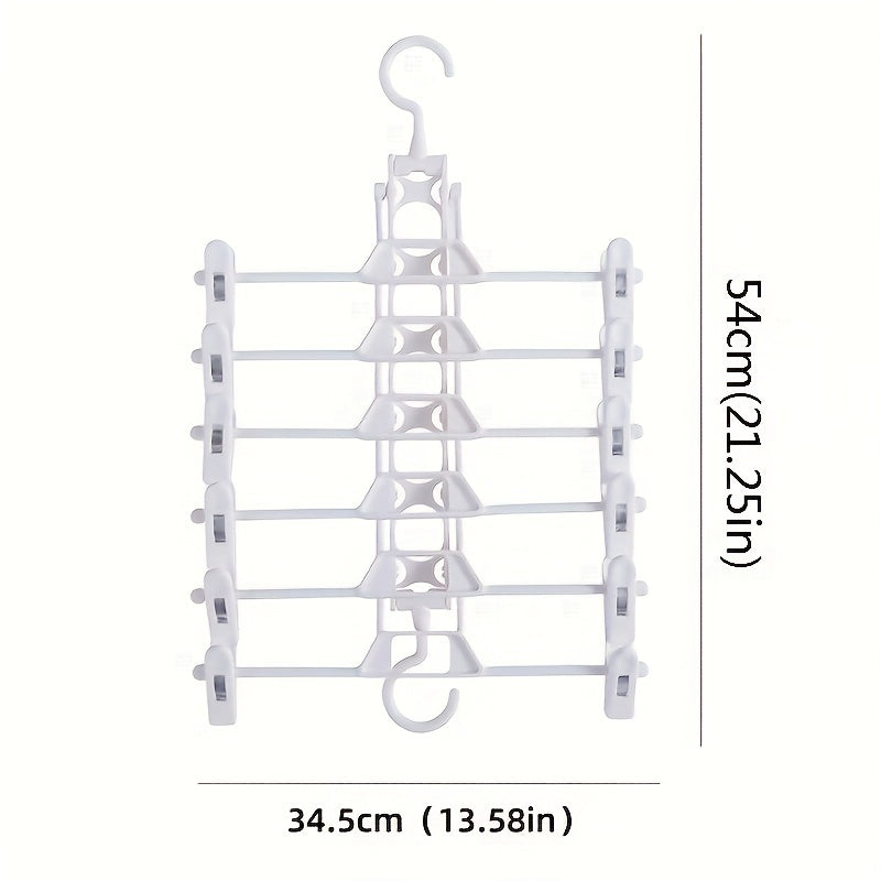 Foldable Multi-Layer Space-Saving Non-Slip Clothes Hanger for Trouser and Wardrobe Storage