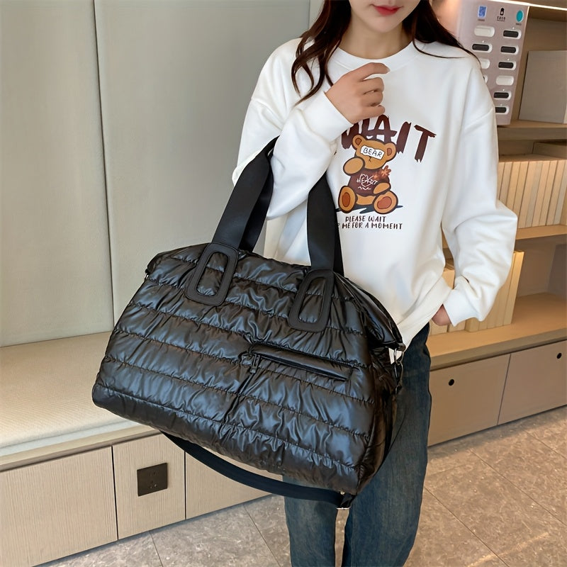 Bolsa de hombro de tela Oxford impermeable con gran capacidad y pequeño almacenamiento interno para viajes informales y desplazamientos