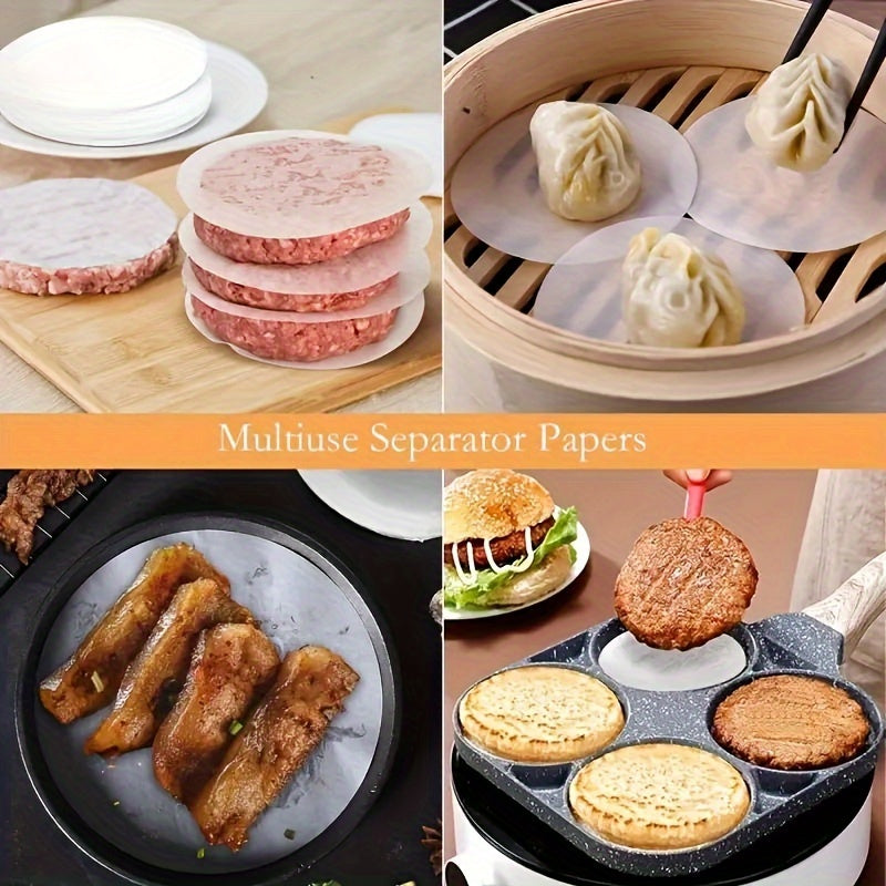 50 Pack Non-Stick Hamburger Paper Sheets for Burgers, Cookies, Food Storage