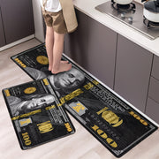 Black Polyester Entryway Rug Anti Fatigue Mat Soft Cozy Bedroom Living Room Carpet