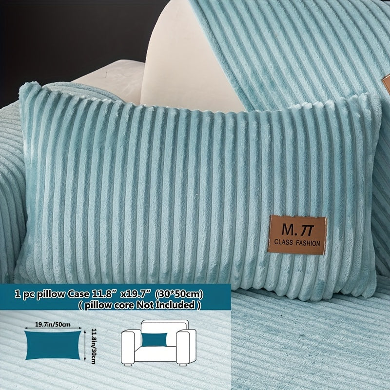 Плюшевый чехол на диван, толстый, теплый, зимний, противоскользящий, современный, дружелюбный к питомцам, для гостиной, спальни, офиса