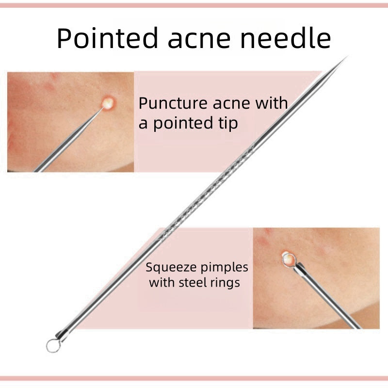 Kit de 4 piezas para extraer puntos negros y blancos de acero inoxidable