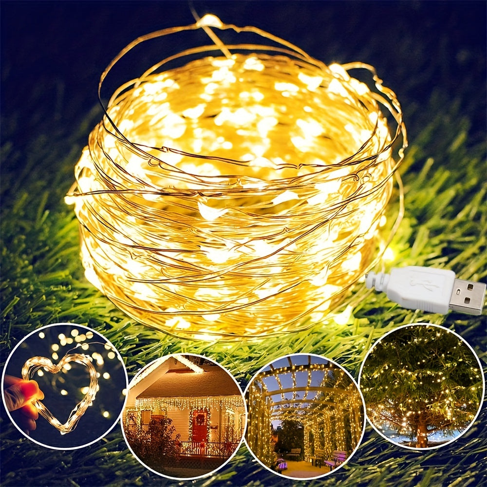Fairy Lights Copper Wire 20/50/100 LEDs Warm White Multicolor for Home Decor Wedding Christmas