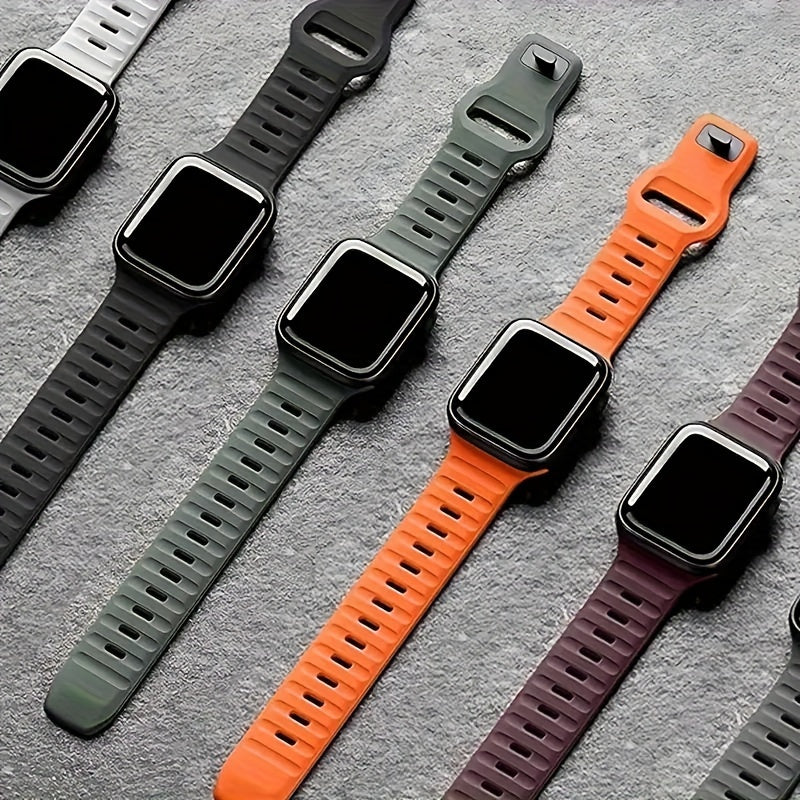 Silicone Sport Bands for Apple Watch Compatible with Series 38mm 40mm 41mm 42mm 44mm 45mm 49mm