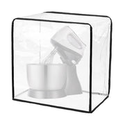 PVC aralashtirgich qopqog'i, shaffof va suv o'tkazmaydigan, 42.01x28.35x42.01 sm, chang o'tkazmaydigan aralashtirgich himoyachisi, oshxona saqlash va uyda foydalanish uchun, saqlash sumkasi bilan birga