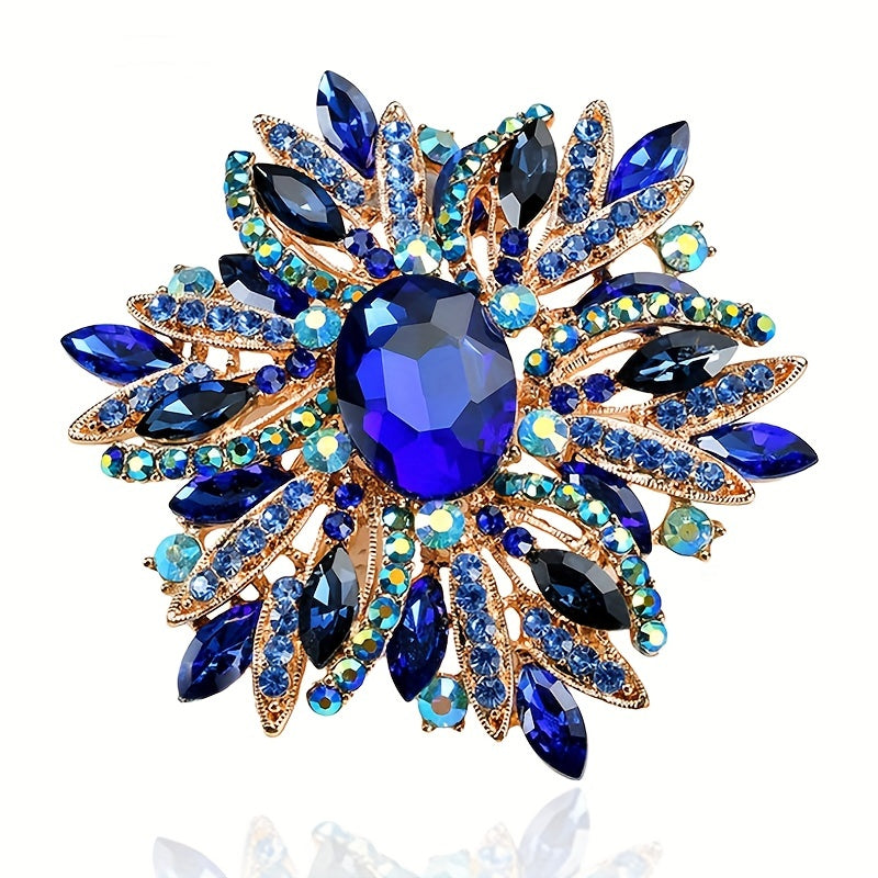 Erkaklar uchun Vintage Rhinestone Gul Broshlar, Partiyalar va Banketlar uchun Klassik Kristal Pinlar, Mukammal Sovg'a Tanlovi