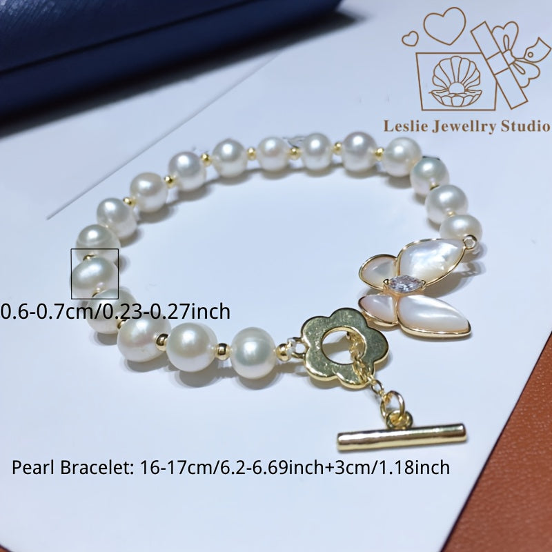 Women's Pearl Jewelry Set Necklace Bracelet Earrings Gift Box