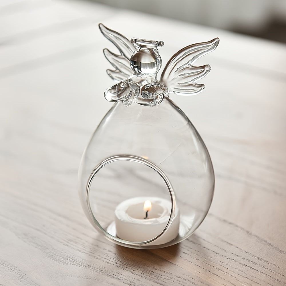 Angel-Shaped Glass Vase for Hydroponics Home Kitchen Decor