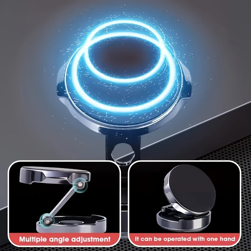 Universal Magnetic Car Phone Holder 360° Rotation Foldable Easy Install