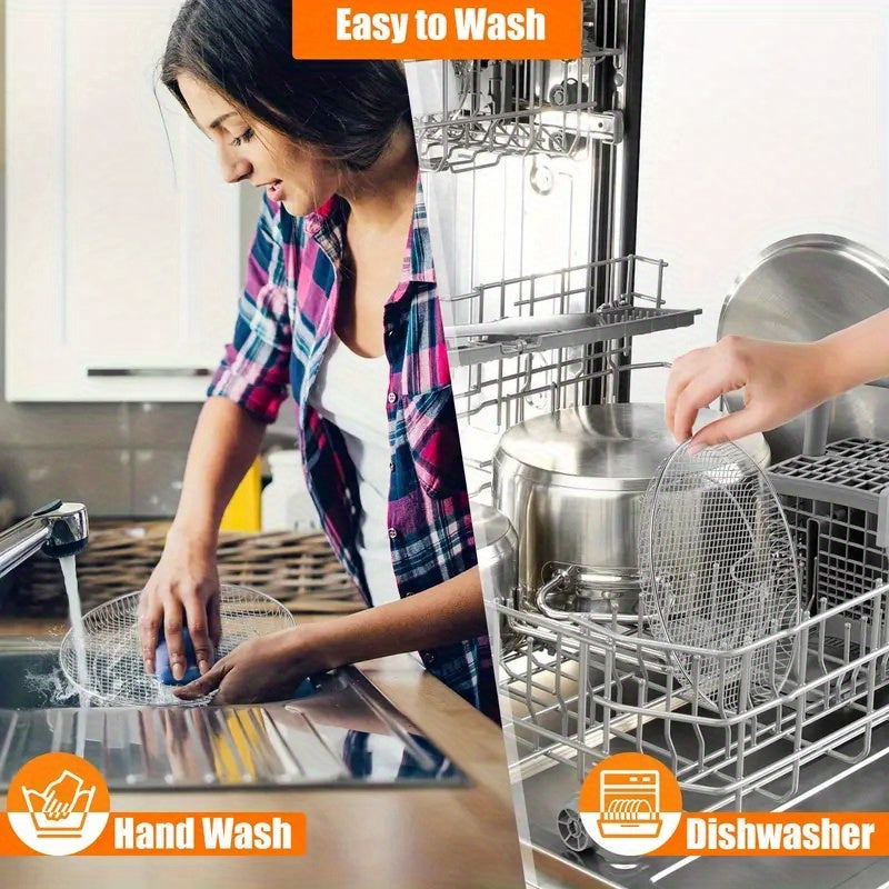 Набор аксессуаров из нержавеющей стали для аэрогриля с штабелируемым решетчатым щипцами и поднимающимся ковриком для здорового приготовления пищи