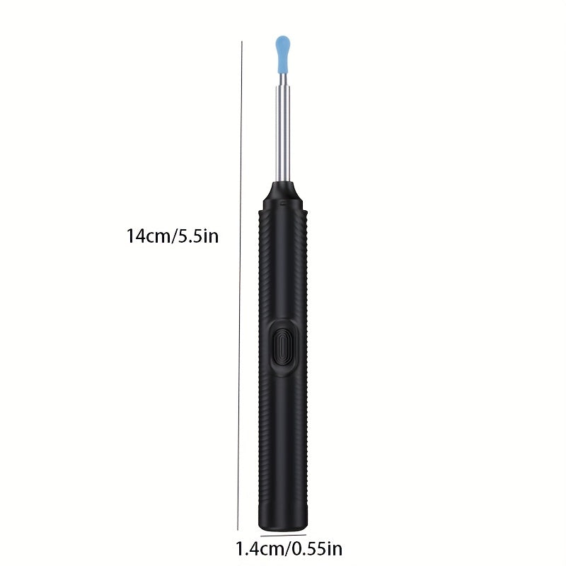 USB orqali zaryadlanadigan LED quloq mumini olib tashlash to'plami, litiy polimer batareyasi, vizual quloq tozalash vositasi, uyda foydalanish uchun bir nechta ucliklar va cho'tkalar.