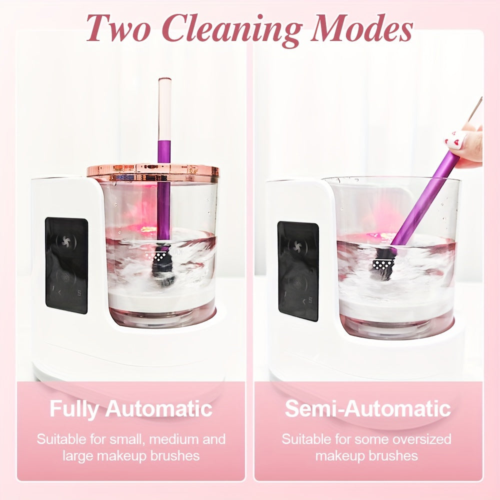 Electric Makeup Brush Cleaner Kit with UV Light Timer and Air-Dry Function