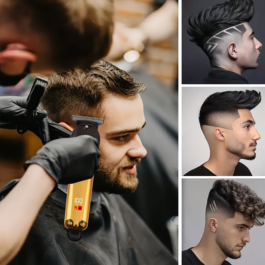 Digital Display Hair Clipper USB Rechargeable Trimming and Styling Tool for Men