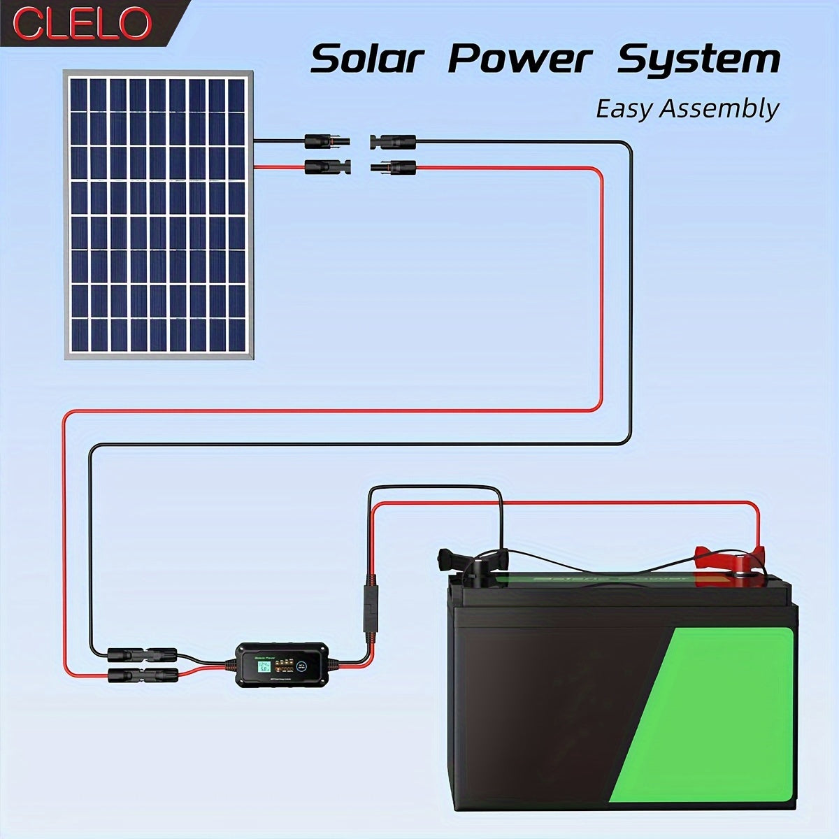 Cable de extensión para panel solar 14AWG 9.14M/12.19M para uso en autocaravanas y exterior