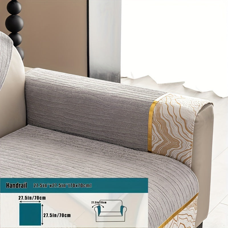 Chenille Sofa Cover for All Seasons Pet-Friendly Non-Slip Fits 1-4 Seater L-Shaped Contemporary