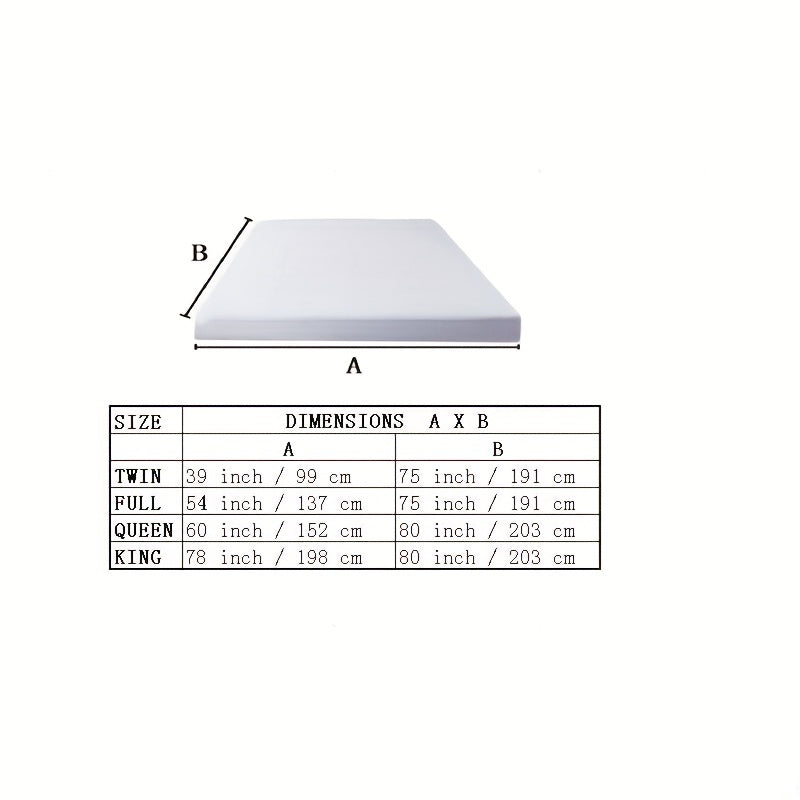 White Waterproof Mattress Protector Breathable Polyester Jersey Dust-Proof Machine Washable with Elastic Bands