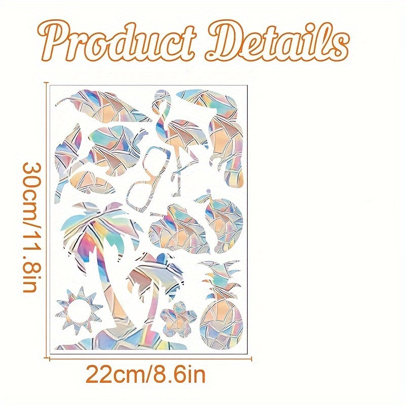 Блестящая радужная призматическая бабочка-ловец солнца - антистатичный декор для окон из ПВХ, наклейка на стекло для предотвращения столкновений дома и в офисе