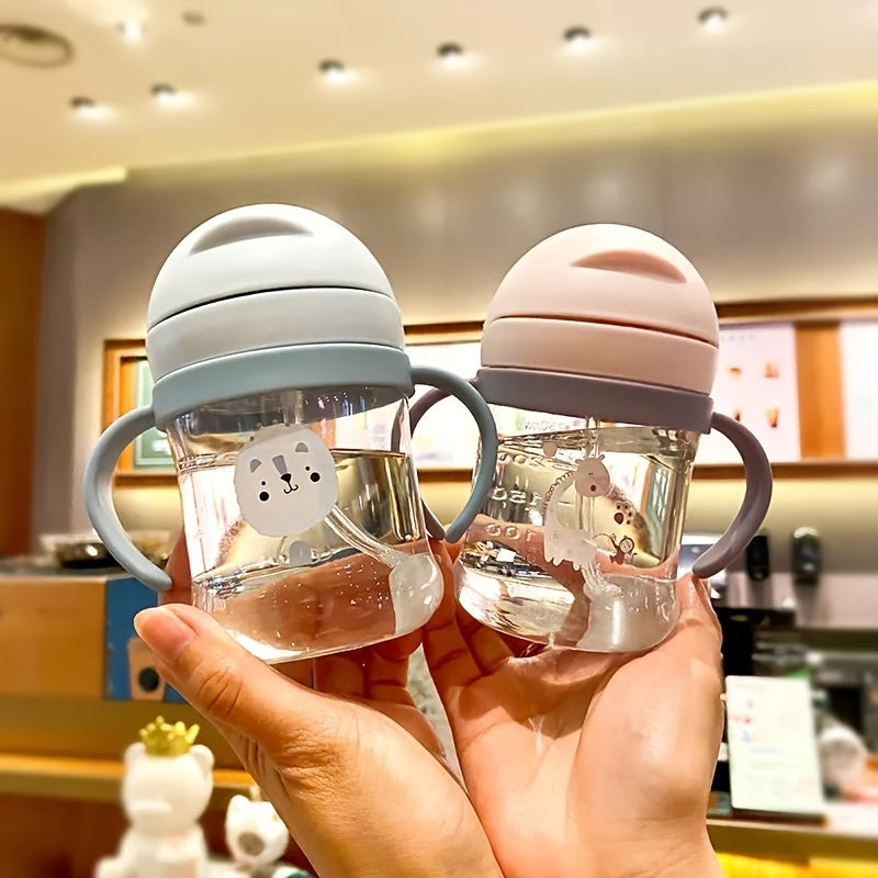 Vaso para niños a prueba de fugas e irrompible con pajilla y asa ant ahogo