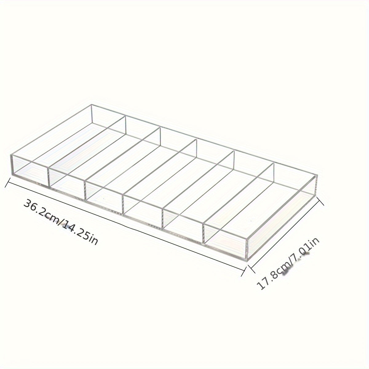 Acrylic Eyewear Display Case with 6 Compartments for Sunglasses and Glasses Storage