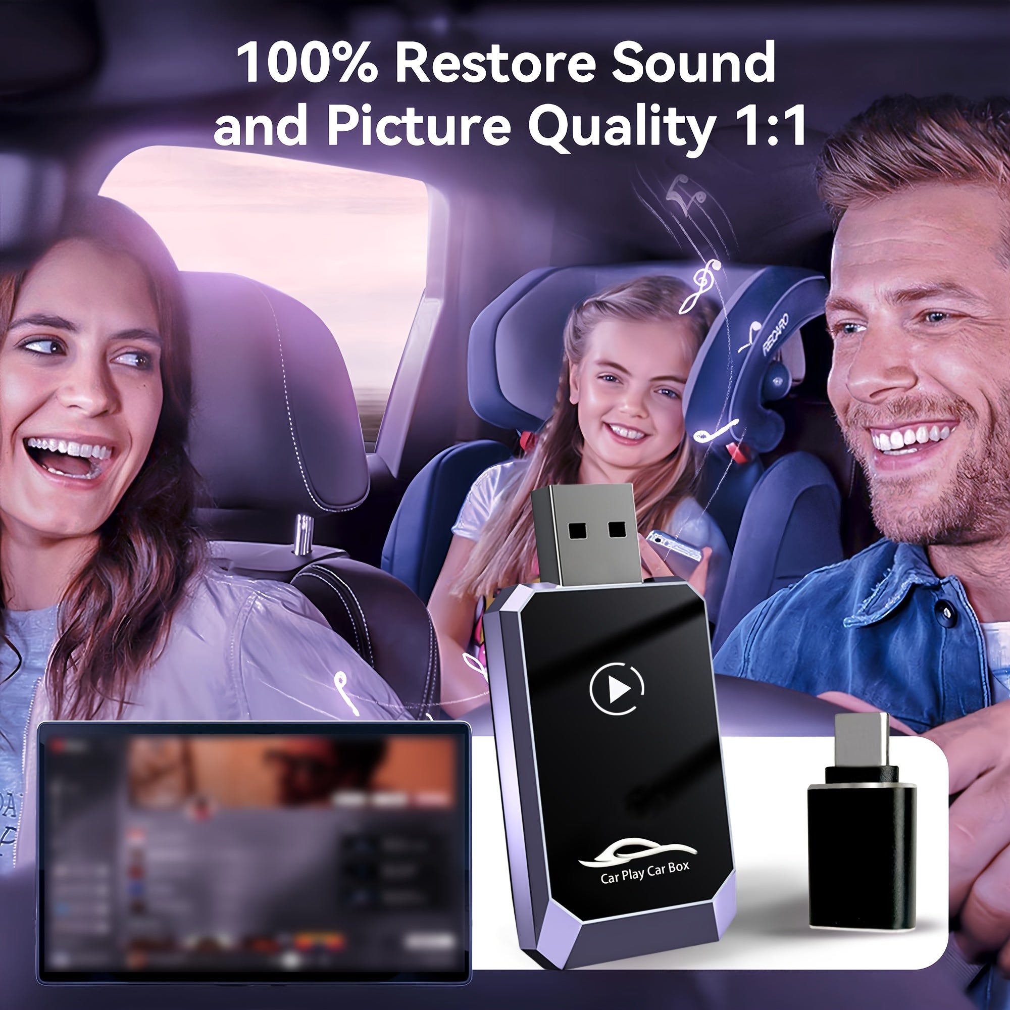 Wireless Carplay Adapter for iPhone Wireless Car Auto Voice Control Dongle