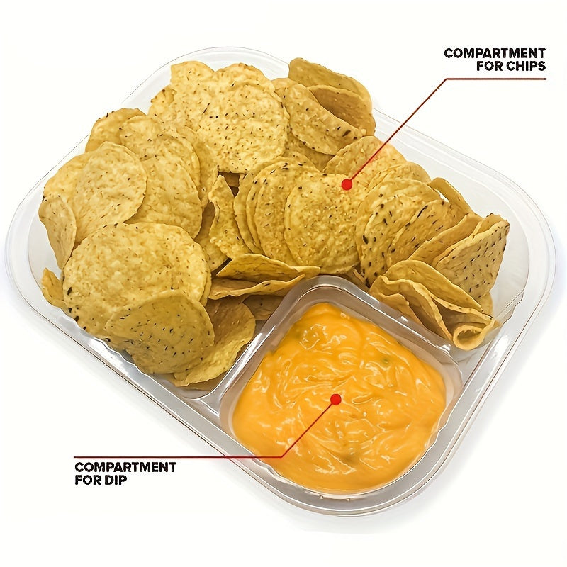 Упаковка из 32 одноразовых пластиковых подносов для начо по 12 унций — идеально подходит для сырных закусок, кинопоказов и карнавальных вечеринок
