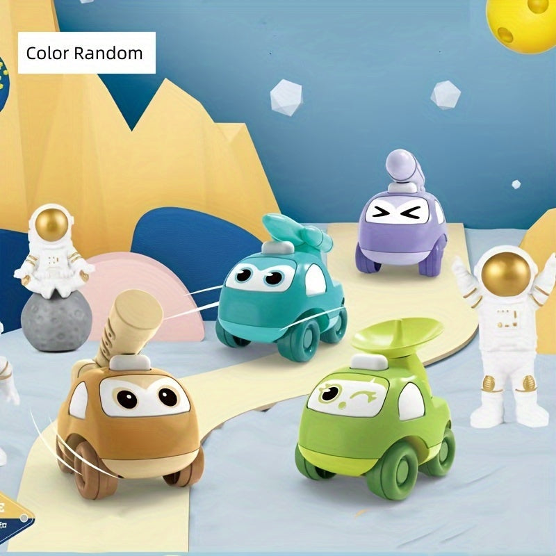 Kids Plastic Toy Vehicles Set with Fire Truck Dump Truck and Space Car for Ages 3-6