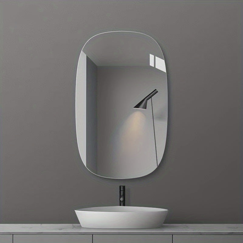 Rectangular Acrylic Mirror Wall Decal Frameless Self-Adhesive Bathroom Decor