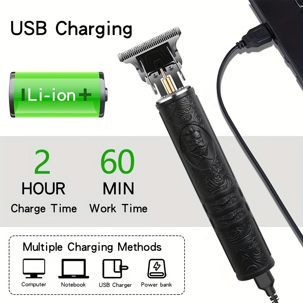 Men's Grooming Set 2pcs Cordless Hair Clippers Trimmers LED Display Perfect Gift