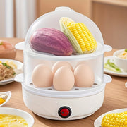 15 ta tuxum uchun elektr tuxum pishirgich, bug'lash, yumshoq, o'rtacha, qattiq qaynatish, qovurish va omlet funksiyasi bilan