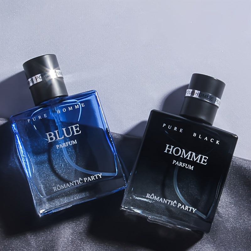 Men's Cologne Sunshine Blue Confident Black Long-Lasting Ocean Woody Scent