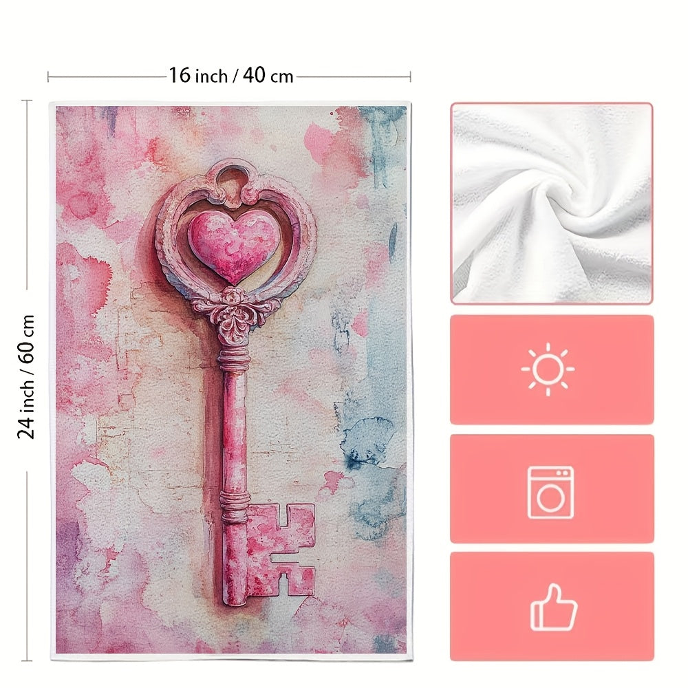 Valentine's Key Design oshxona sochiqlari 2-to'plam Ultra yumshoq polyester 40x60 sm
