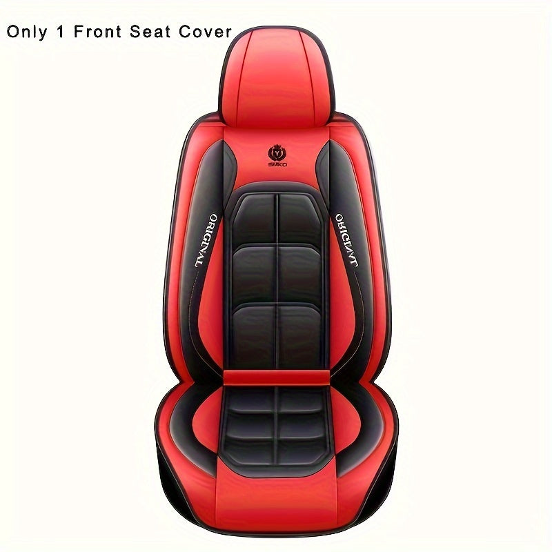 Universal Car Seat Cover Set for Sedan and SUV All-Season Durable PU Leather