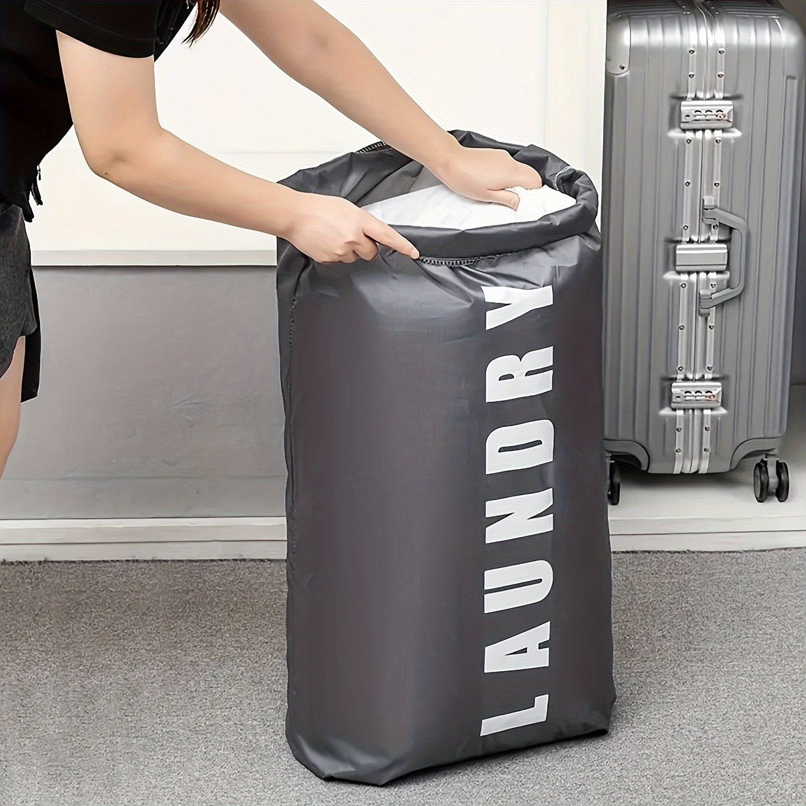 Large Waterproof Foldable Laundry Bag for Dorms and Home Storage