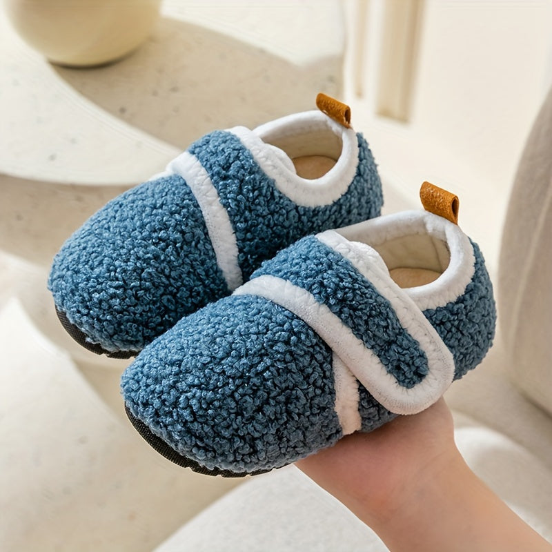 Zapatos de casa para niñas, antideslizantes, de algodón, cálidos, ligeros y casuales para otoño e invierno