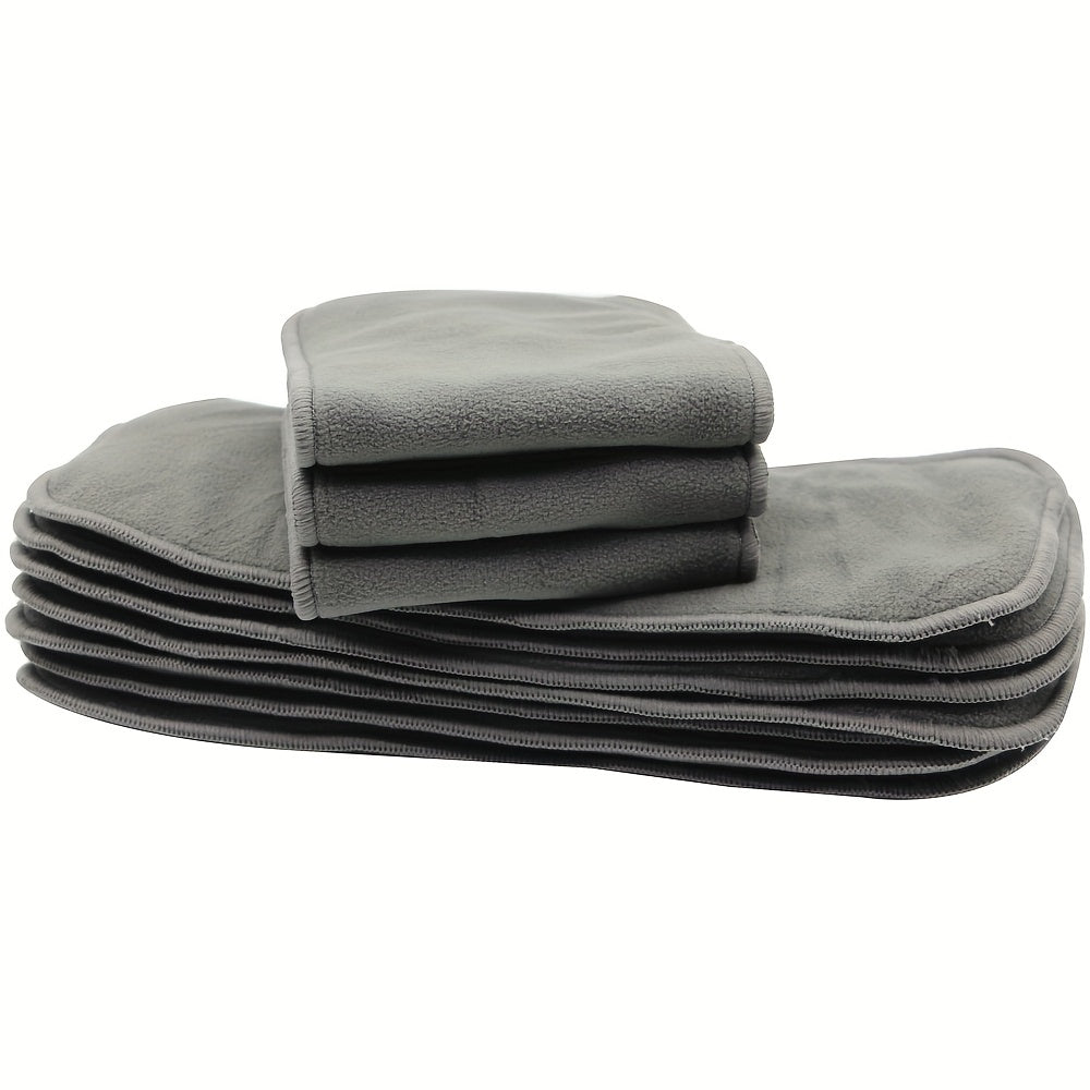 Reusable Charcoal Bamboo Baby Cloth Diaper Inserts Grey 1/10 Pack
