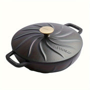 27cm Cast Iron Stew Pot for Gas Oven Grill, Multi-Use Kitchen Cookware