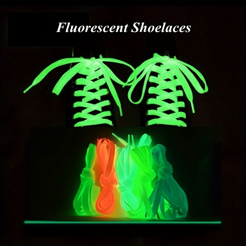 Unisex Fluorescent Glow-in-the-Dark Shoelaces for Sneakers Party Dance