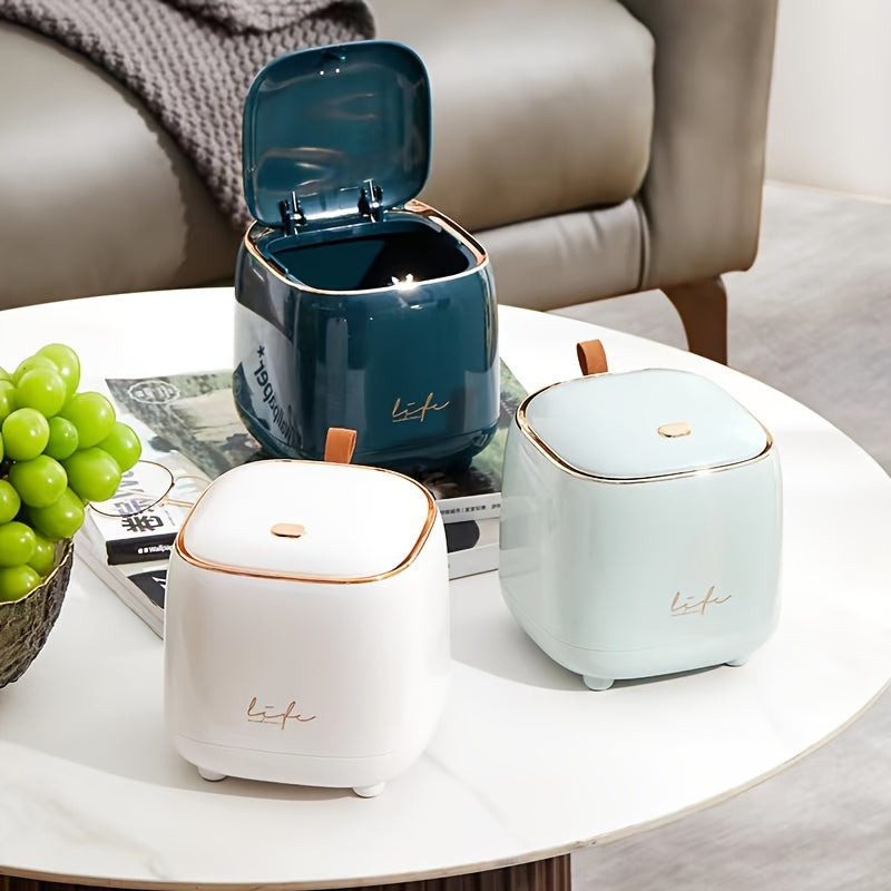 1.5L stol usti axlat qutisi oshxona, hammom, yotoq xonasi, ofis saqlash va chiqindilarni tashlash uchun