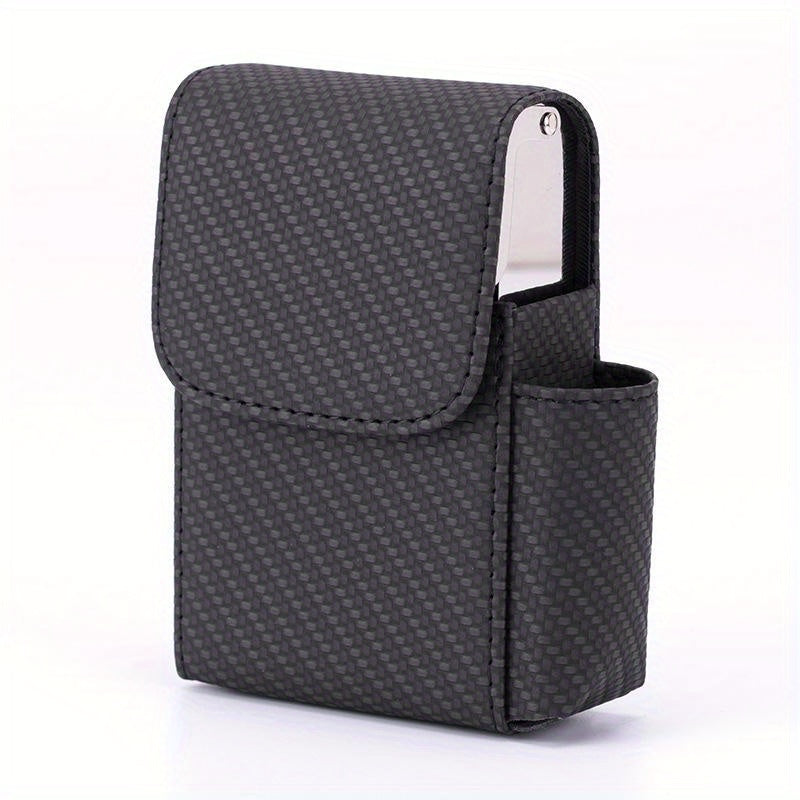 Unisex Metal Cigarette Box Lighter Holder Travel Storage