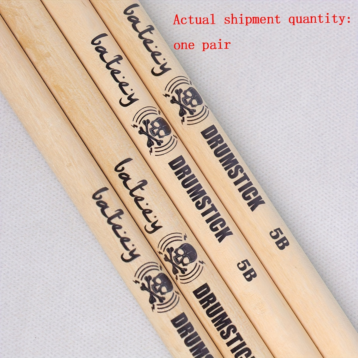 Maple Drumsticks with Skull Pattern 5A 7A 5B Uncharged Mixed Color
