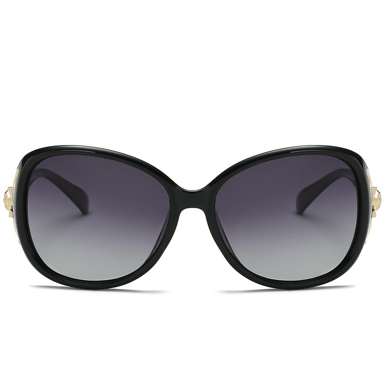 Women's Polarized Fashion Glasses Oval Frame UV Protection Rhinestone Detail