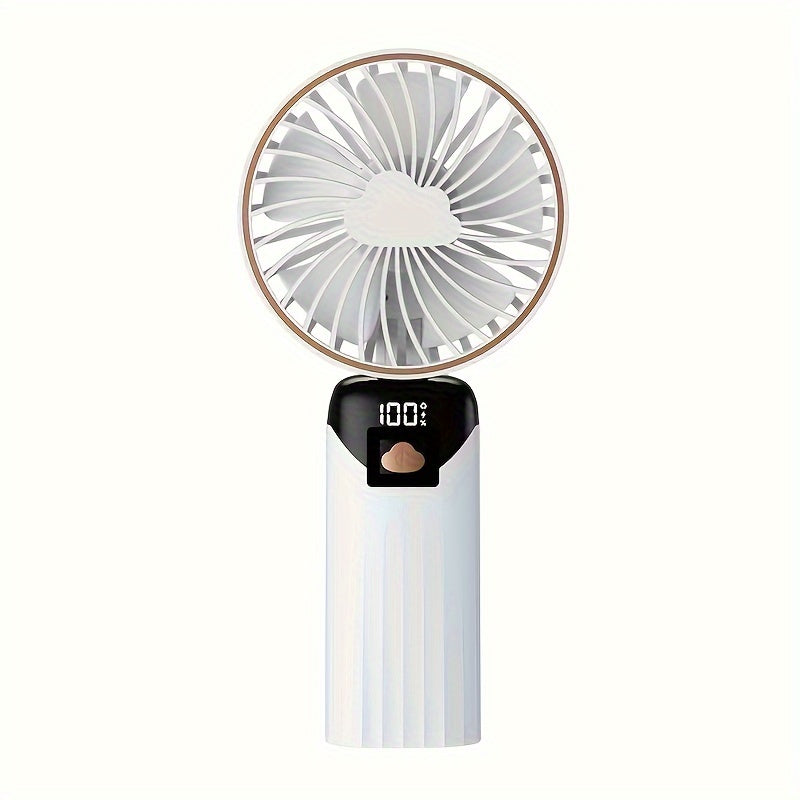 Rechargeable Wearable Fan with 5 Cooling Levels, Foldable, Portable for Travel and Home
