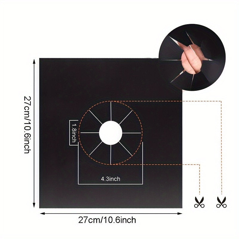 6 dona qayta ishlatiladigan gaz plitasining yonish joyini himoya qiluvchi, qo'shimcha qalinlikda 0.15mm issiqlik taqsimoti