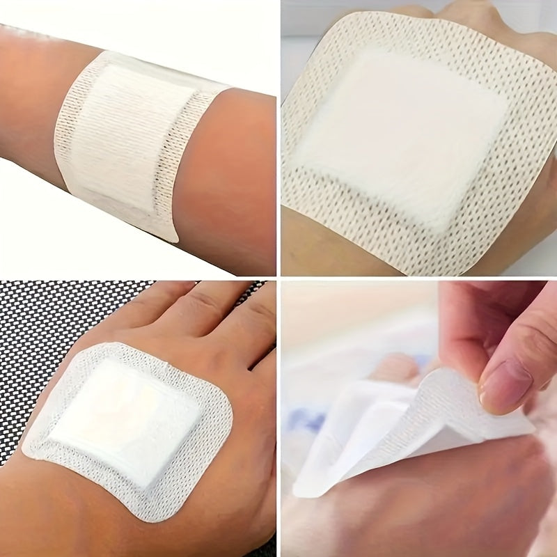 Non-Woven Wound Dressing Stickers 50 Pack Breathable Hypoallergenic Self-Adhesive Gauze Pads