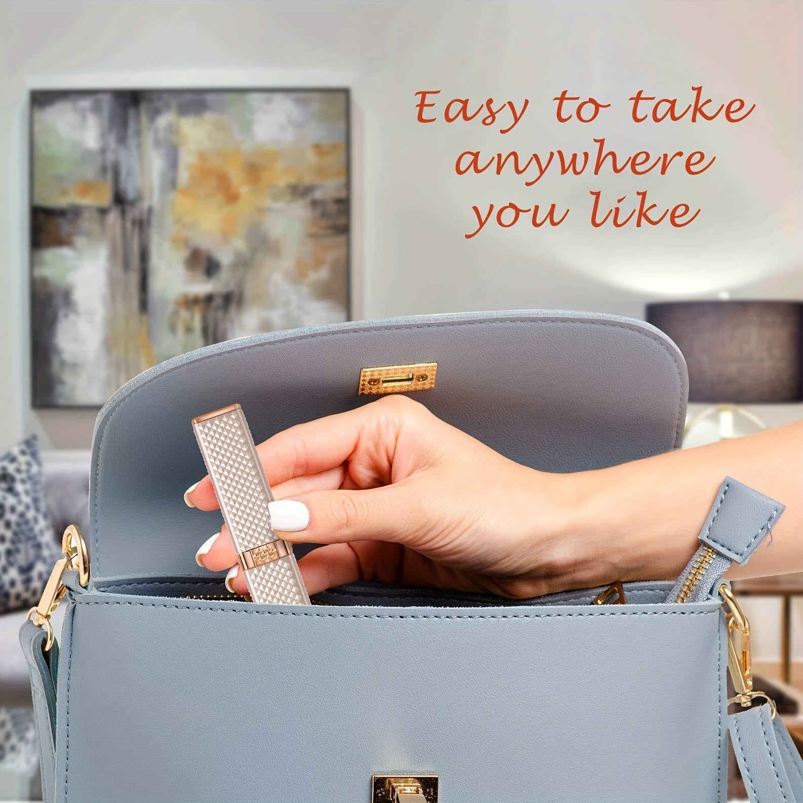 Women's Rechargeable Eyebrow and Face Hair Remover Rose Gold with LED Light