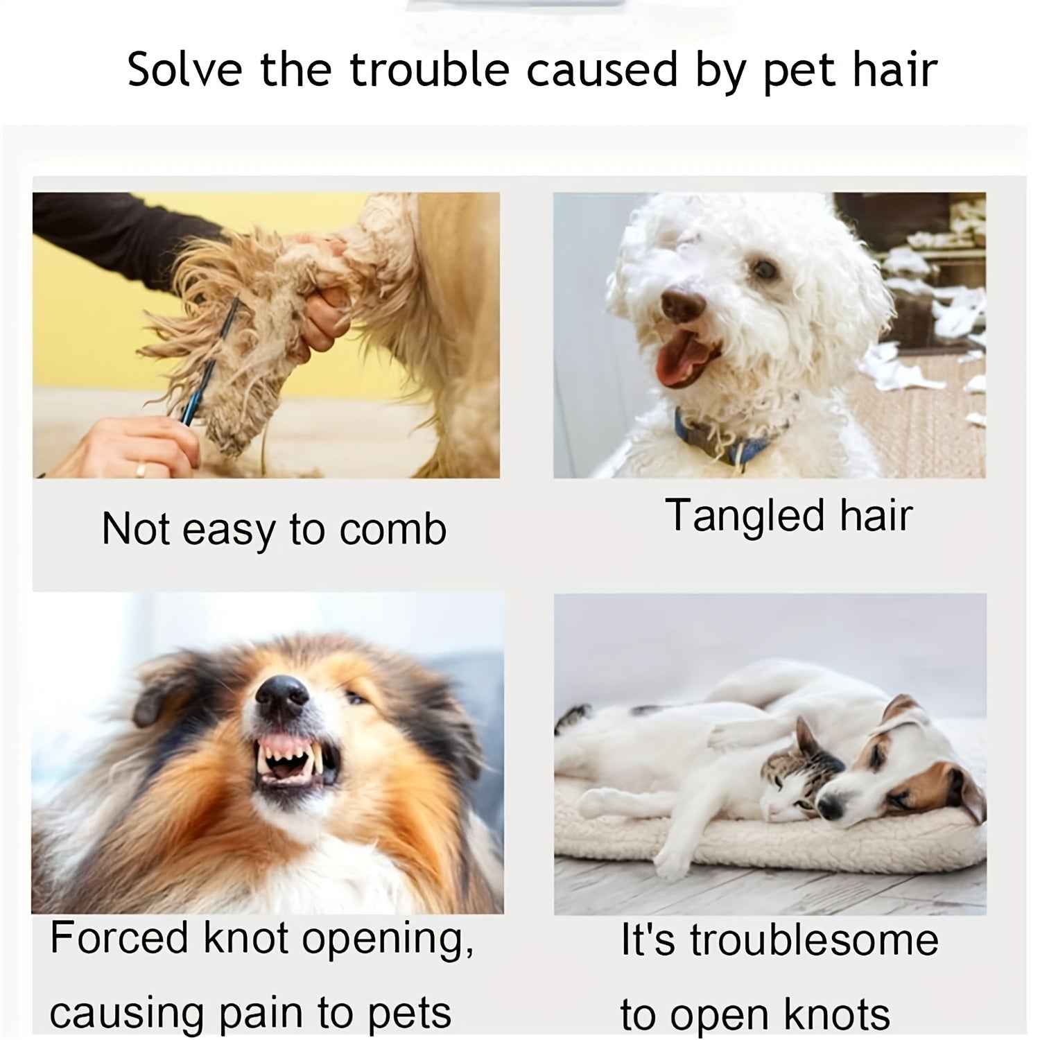 5 Colors 5pcs Pet Detangle Cutter for Cats and Dogs Shedding Brush Hair Removal Tool