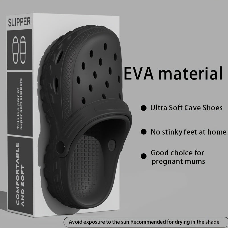 Unisex Summer Rubber Sandals Slip-On Outdoor Indoor Leisure Shoes